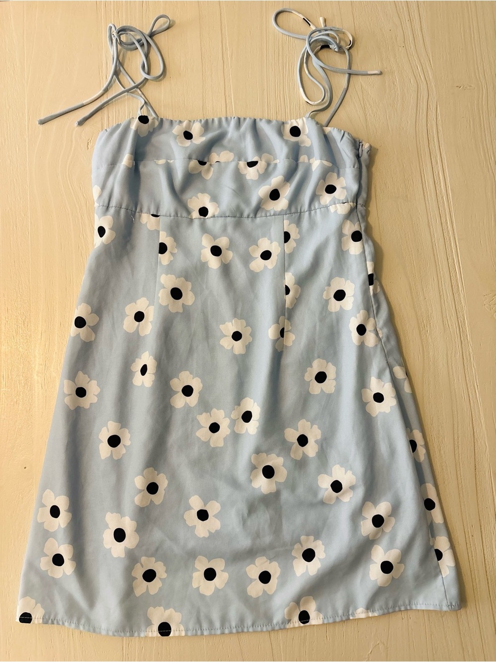 Princess Polly Light Blue Floral Tie-Strap Sundress